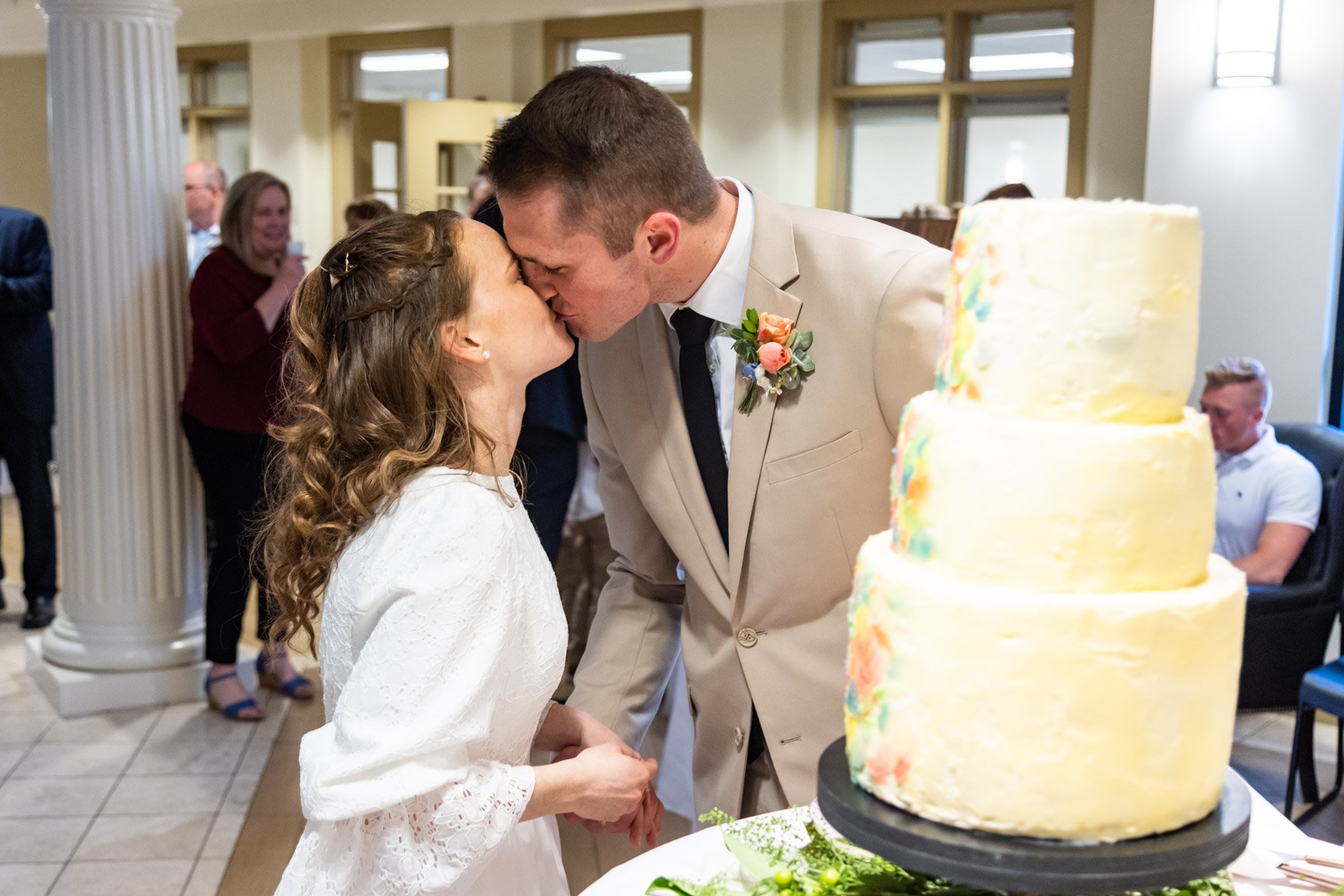 cutting the cake