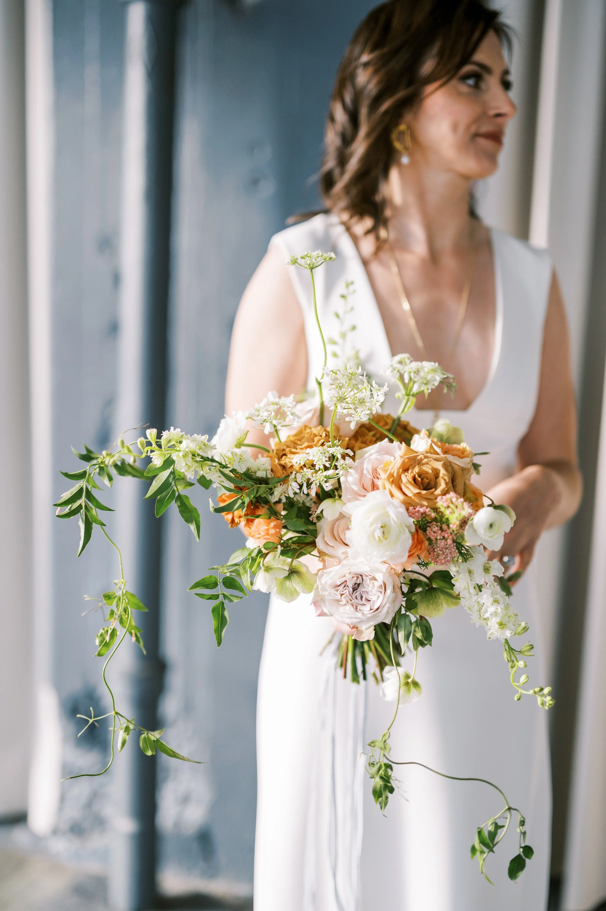 April wedding bouquet at FAME, Philadelphia