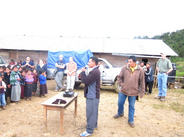  A local pastor and the village president welcomed the group. 