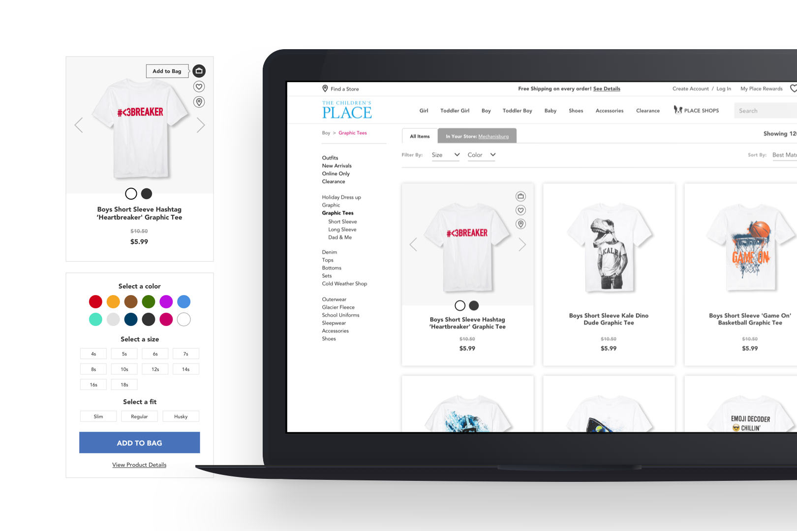 PRODUCT LIST PAGE + QUICK ADD + HOVER