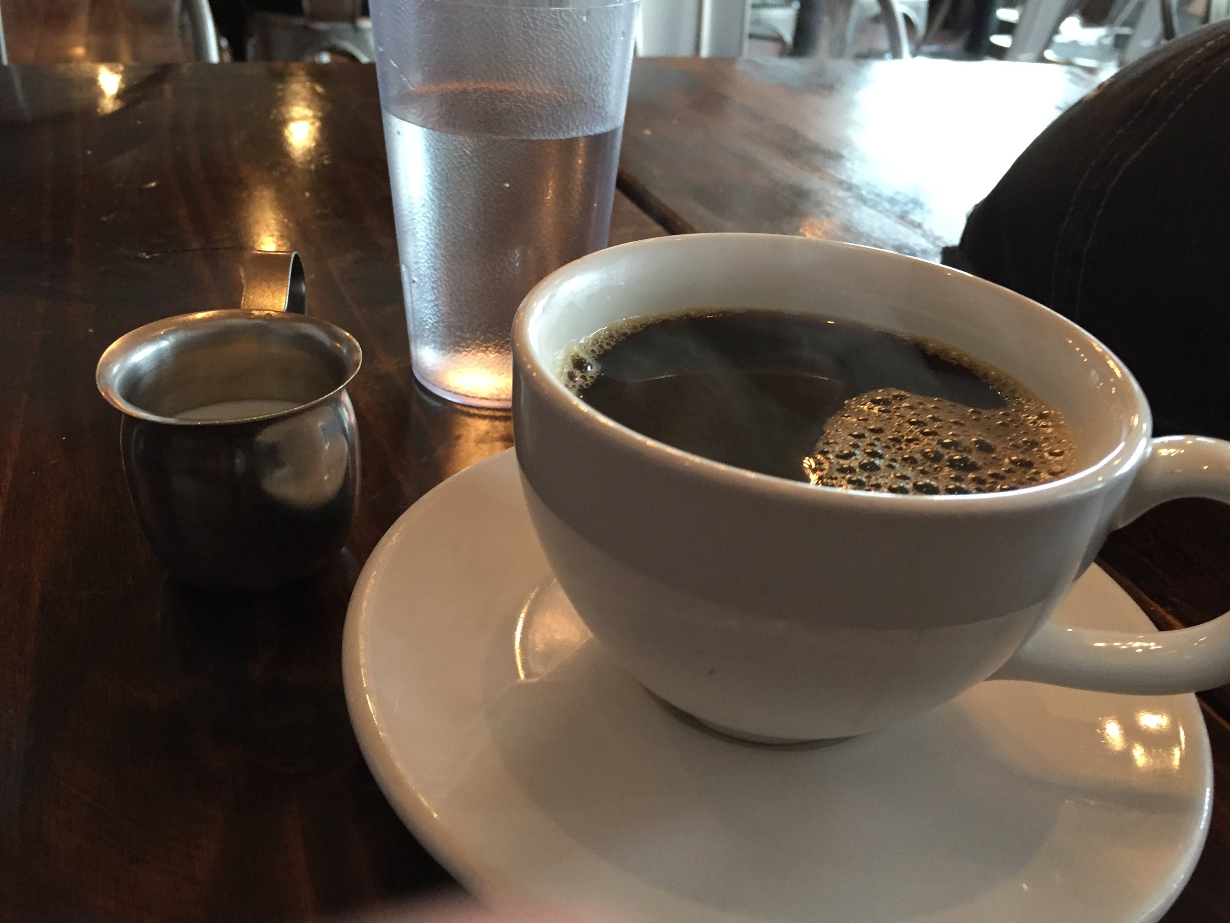 The videographers most prized piece of gear besides the camera - coffee.
