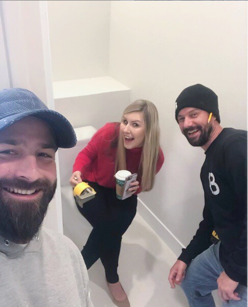 Lukas Rodriguez (of LRC Painting) with BDC’s Miche and Daniel