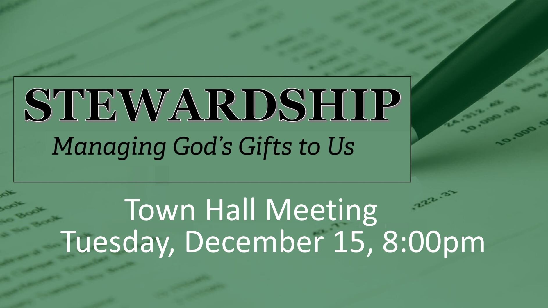 Town Hall Meeting