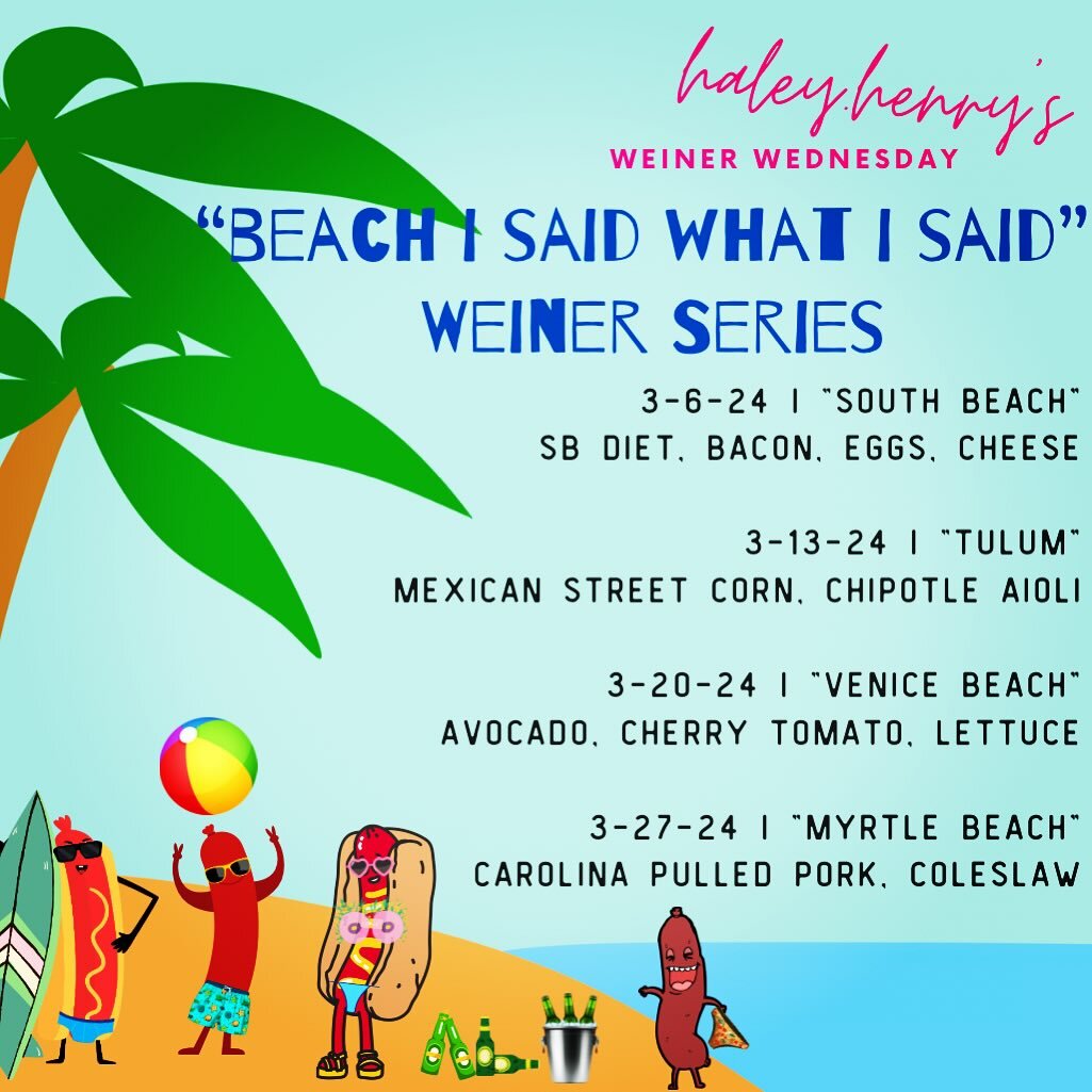 Spring break vibz anyone??? 
New #weinerwednesday shenanigans coming up and you won't want to miss this fiasco...

@dojacat you in? 

#haleyhenrybar #weinernation #weineringsince2016 #thisishowwedoit #bitchisaidwhatisaid #dojacat #dtx #winebarvibz #b