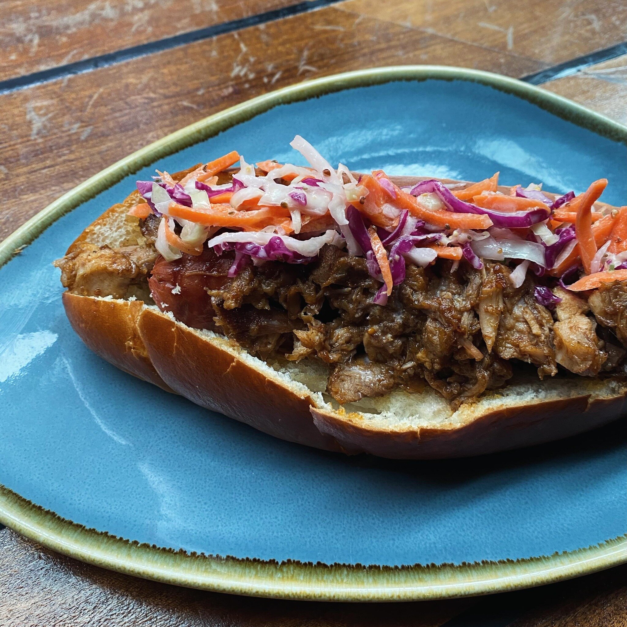 This #weinerwednesday we&rsquo;ve got DOUBLE THE MEAT 🍖🍖 We&rsquo;re taking a trip to the Dirty Myrtle with Carolina BBQ pork and fresh cole slaw. If that doesn&rsquo;t say #springbreakdawgs we don&rsquo;t know what does. From the mind of beach bum