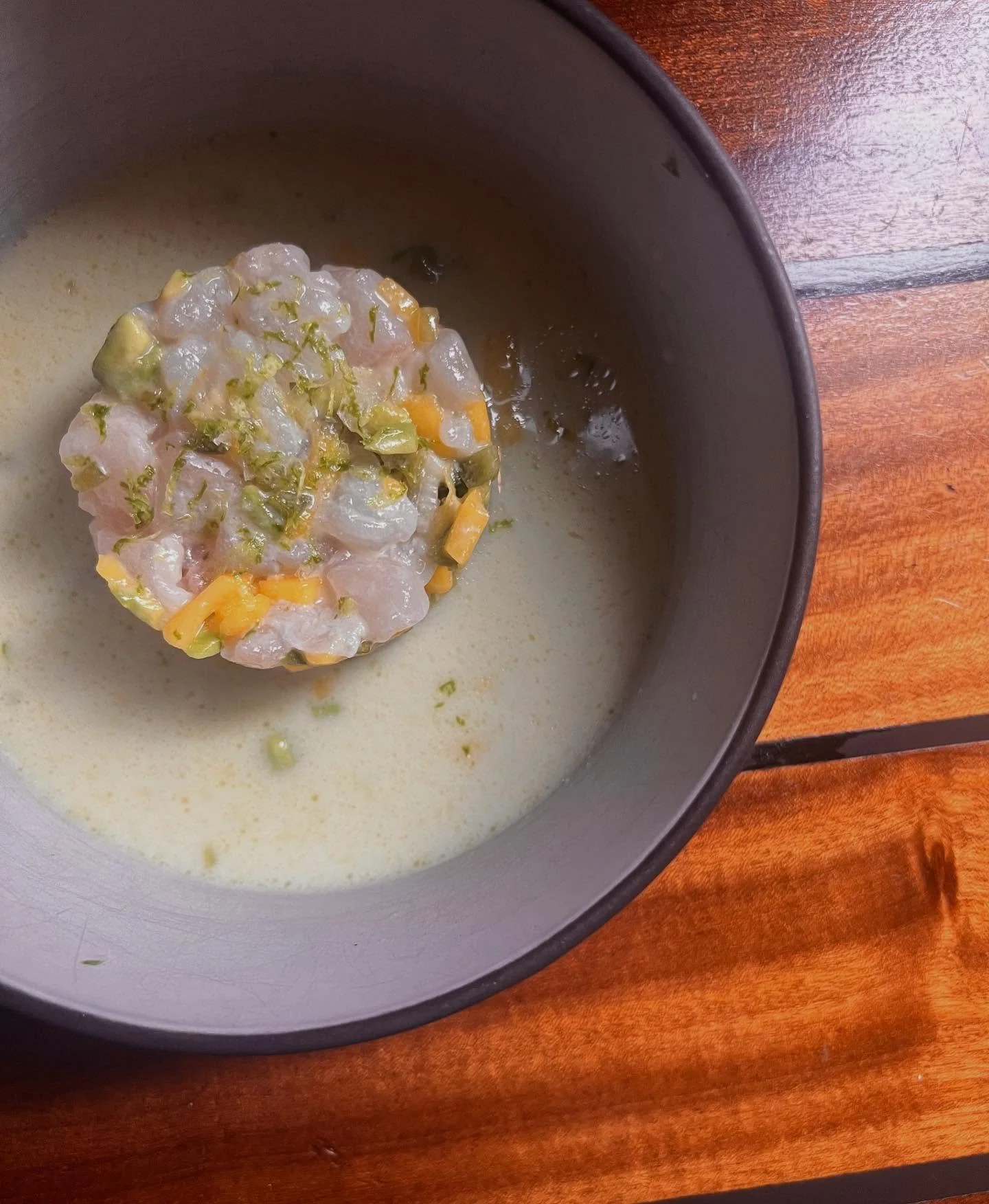 Time to start drooling again.... 🤤 

New ceviche set from the brilliant mind of Chef @kathrynbritten - Black Bass ceviche with coconut/honey/lime marinade, avocado &amp; mango - It's the freshest start to the week yet!! 

#cevichegoalz #sofreshsocle