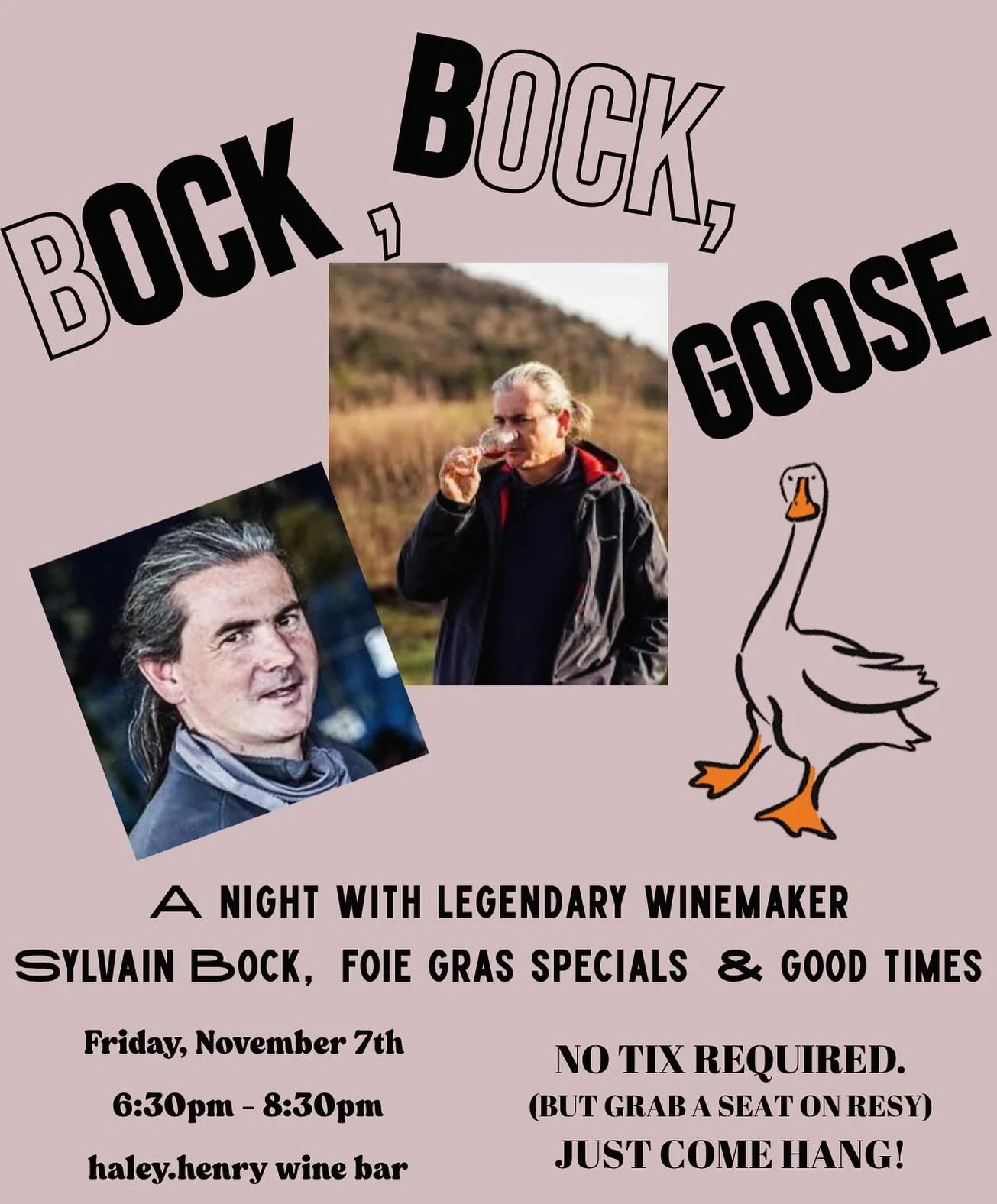 .
THATS RIGHT!!! #LEGENDARY winemaker @sylvainbock is making a pit stop at our wineshack on Friday night! We're popping bottles &amp; pouring flights of his amazing Ardeche vinos, while Chef @kathrynbritten cooks up some specials that will ruffle you