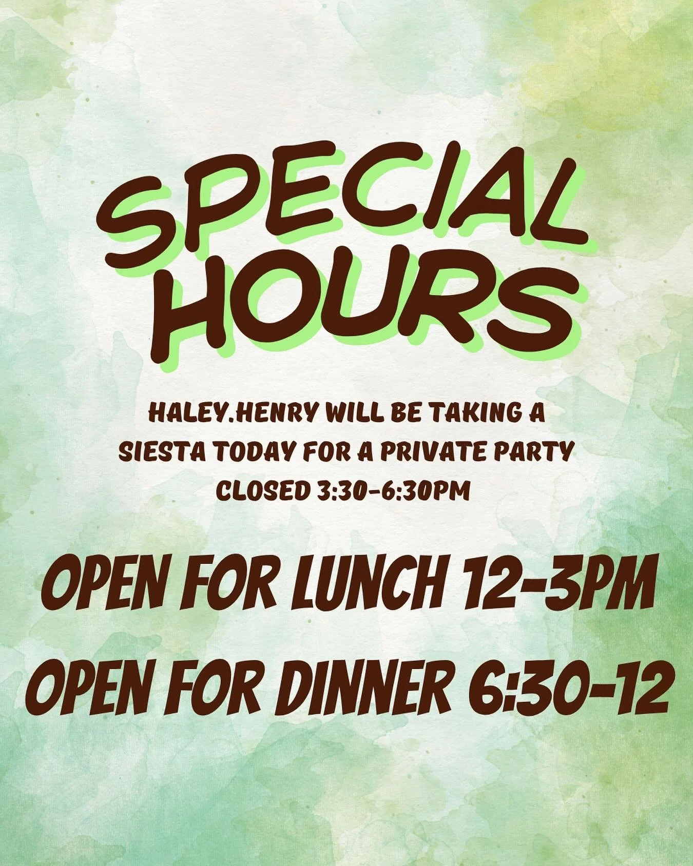 We will be closed 🛑 Saturday November 8th from 3:30-6:30pm to celebrate a birthday party! We are open for lunch (#flightschool) and will reopen 🥳 for dinner at 6:30pm. If you missed yesterday&rsquo;s awesome #bockbockgoose specials, come in tonight