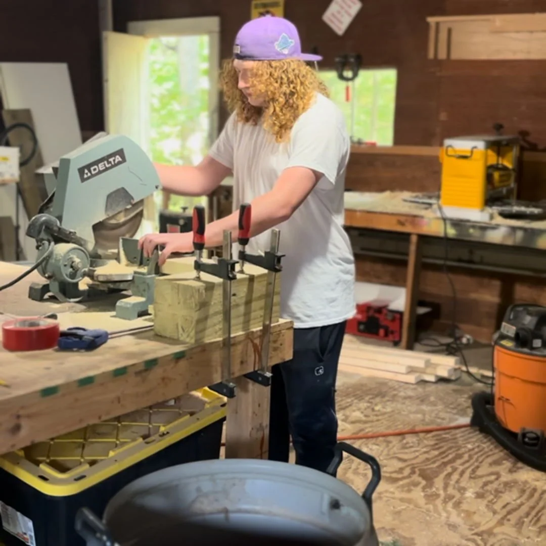 Our woodshop is up and running! We have been building new benches for our weekly in house meeting. We meet every Wednesday at 6pm, and all are welcome for food, fire, and fellowship. For any questions about our program, feel free to reach out to us a
