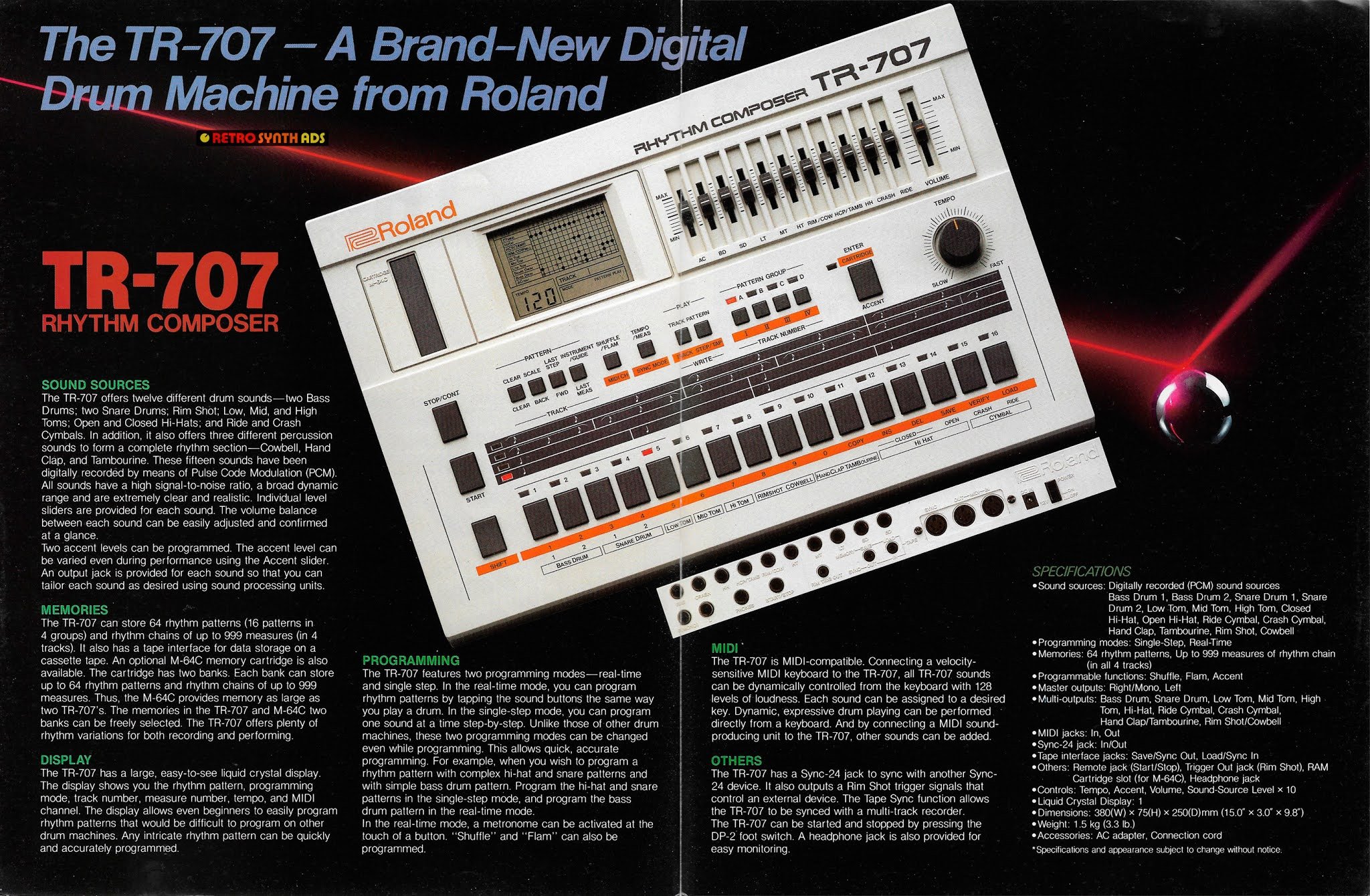 Roland TR-707 rhythm composer - Ad