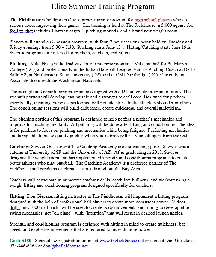 weighted bat training program