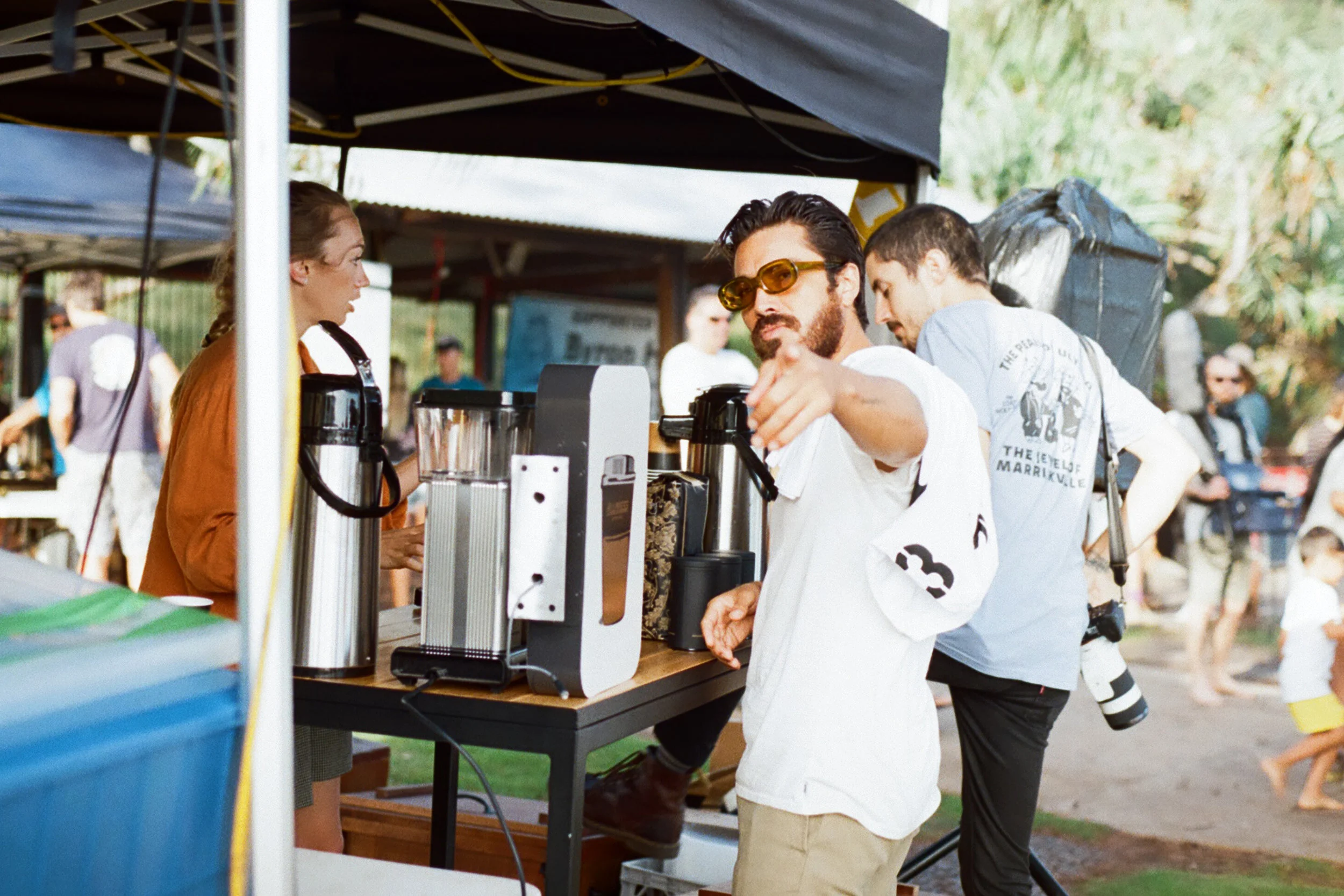 Allpress Coffee with Jared Mell at the Freestyle & Stoke Surf Sessions. Da best beans everr! Photo by @dreamingcaterpillar @bayou_film @mctavishsurf