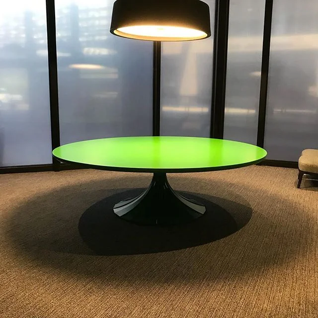 Much better in person. Ode to Eero. TruCo TruLip table gets me in my feels, one of my favorites from this years body of work. #TruCo #design #fabrication #EeroSaarinen #DTPHX #table #furniture #industrialdesign #architecture #commercial #interiordesi