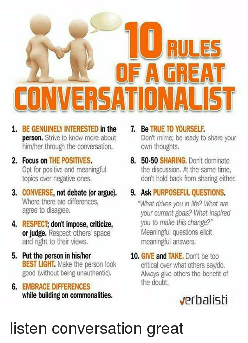 Rules of conversation