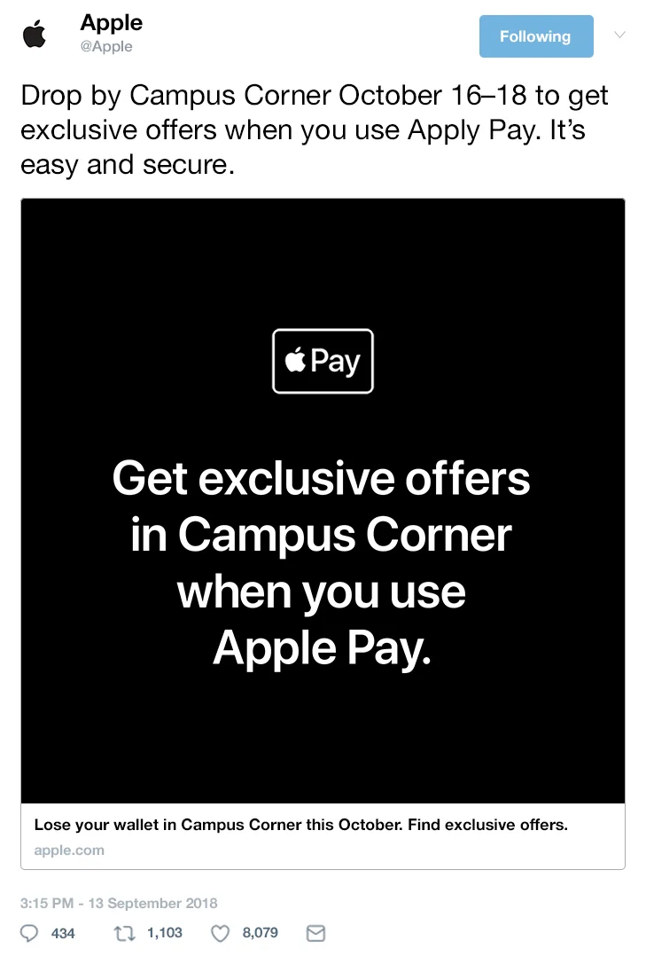 Twitter ad mockup