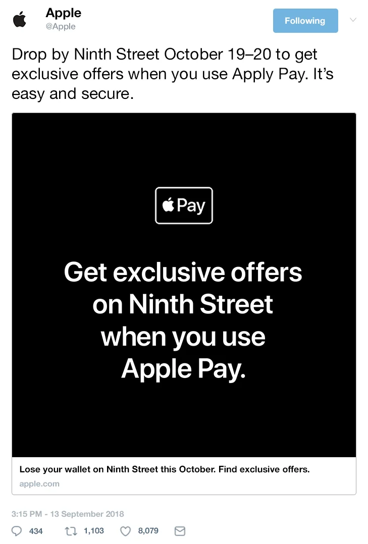 Twitter ad mockup