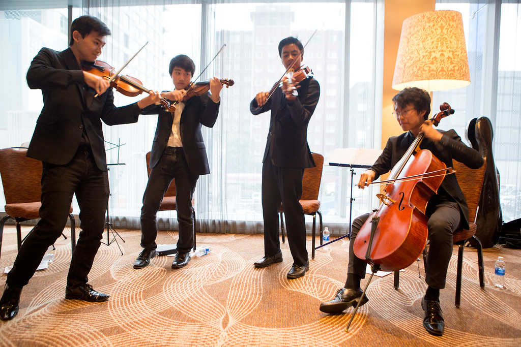 TIPS Alum Jay Yang on cello (far right) plays classic and current hits with classmates