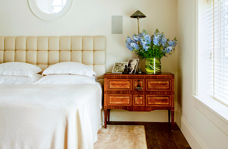 Upholstered headboard featured in Portrait of Portland Magazine, May 2013