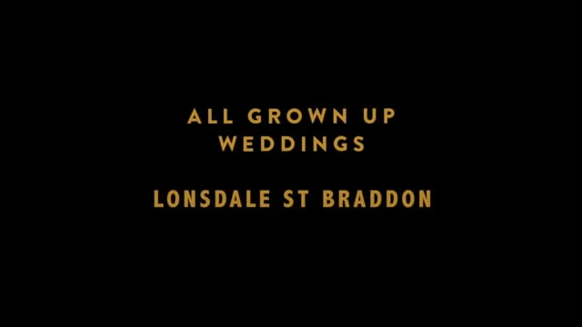 All Grown Up Weddings - Cinema spot
