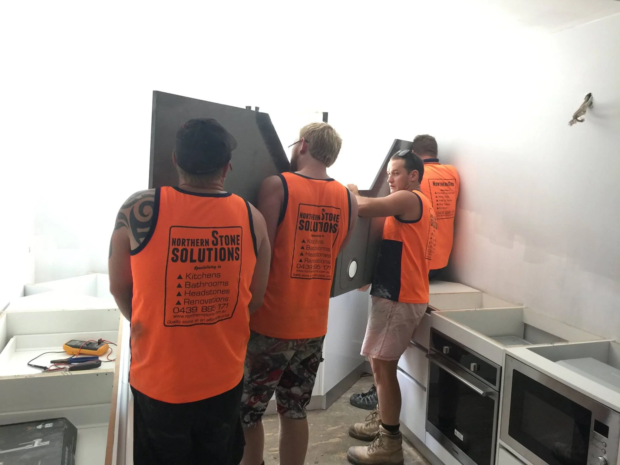 Our team, always working hard