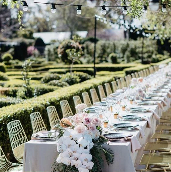 Wire chairs wedding