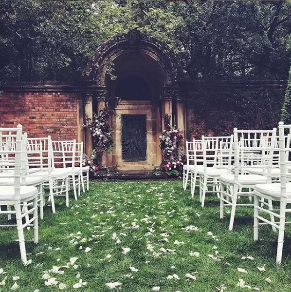 Tiffany chairs wedding ceremony