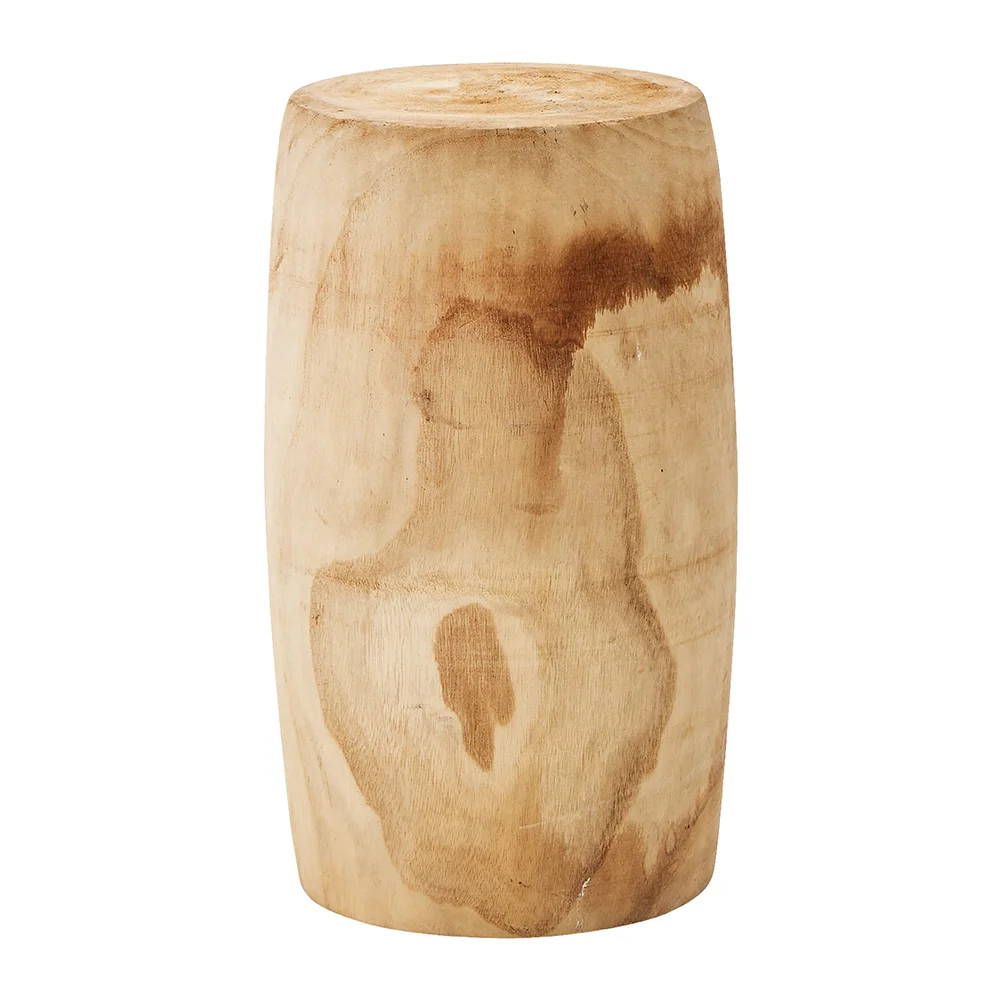 Timber Drum Ottoman Stool — Simply Seated Event Hire