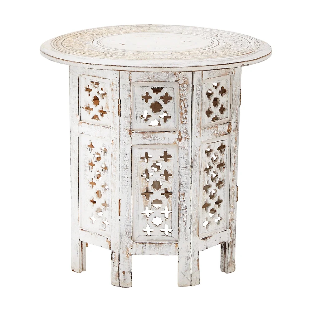 1 x CARVED INDIAN SIDE TABLE