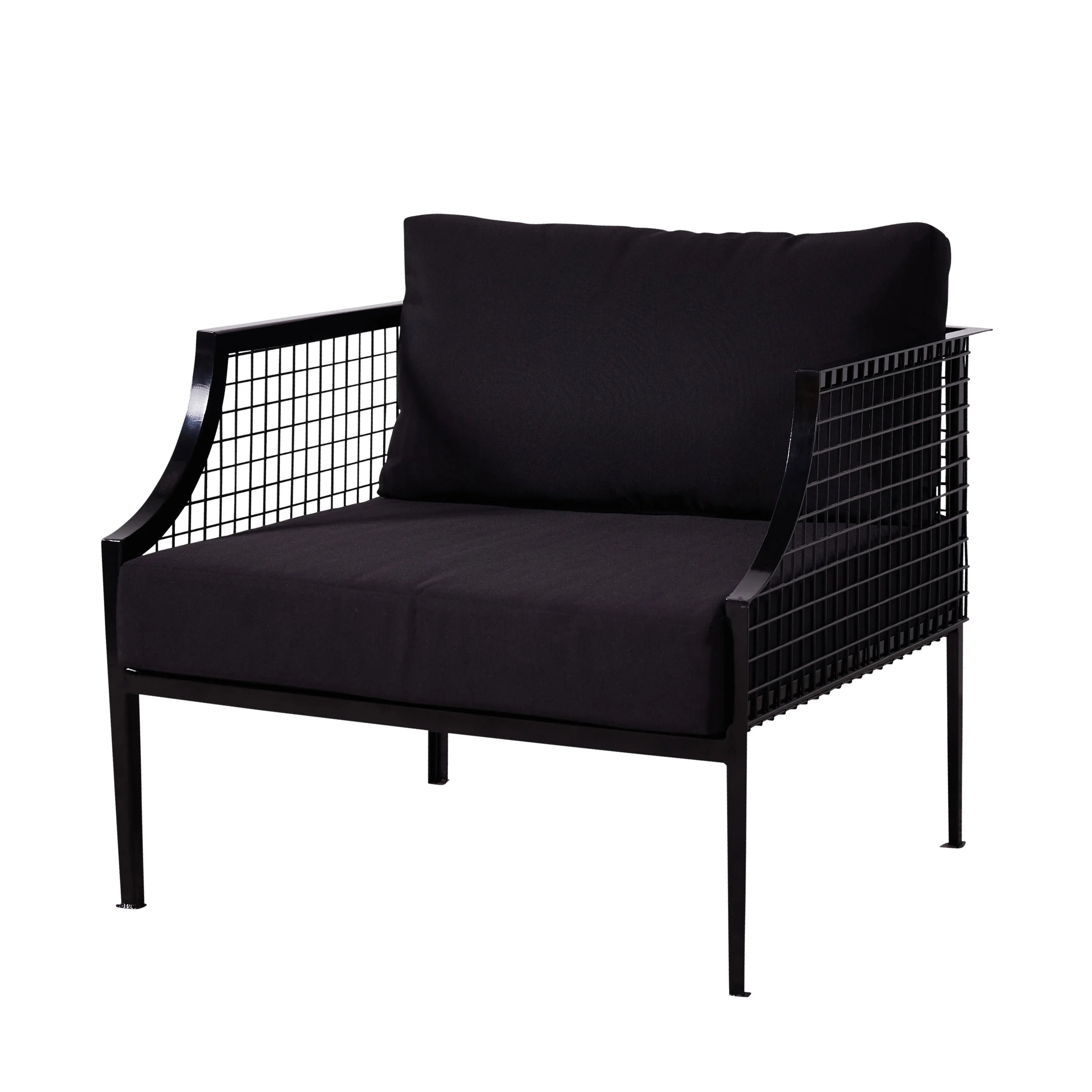 MESH ARMCHAIR - BLACK/BLACK