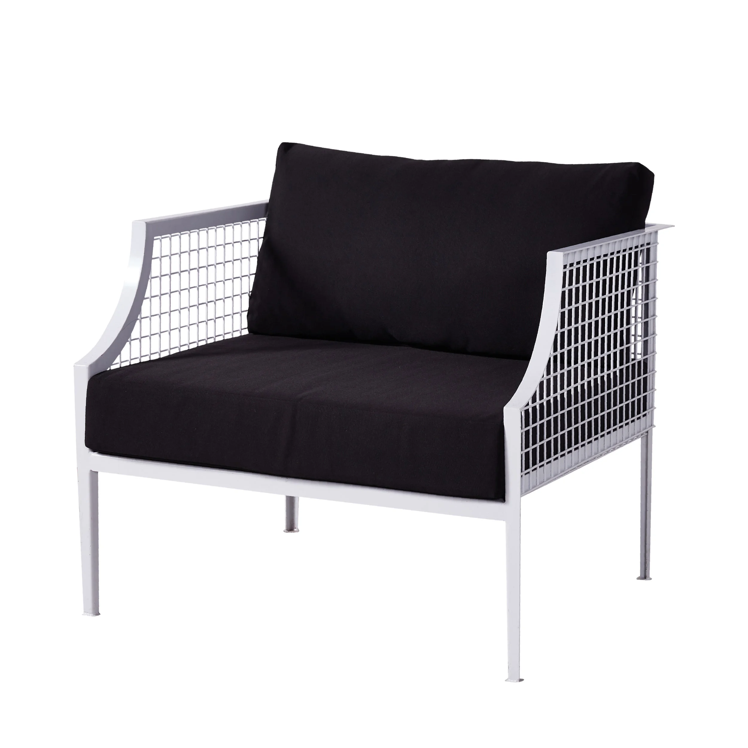 MESH ARMCHAIRS - WHITE/BLACK