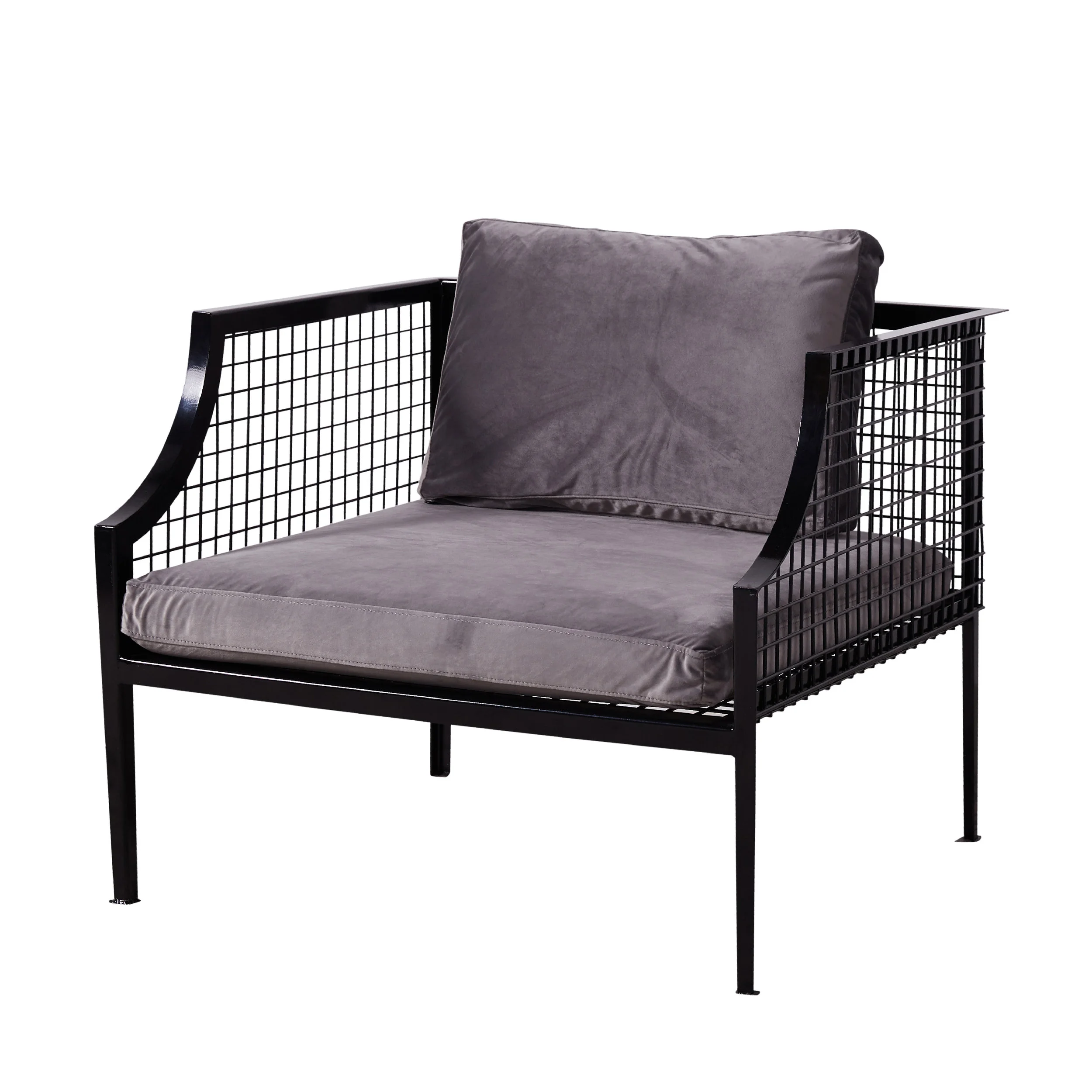 MESH ARMCHAIR - BLACK/GREY