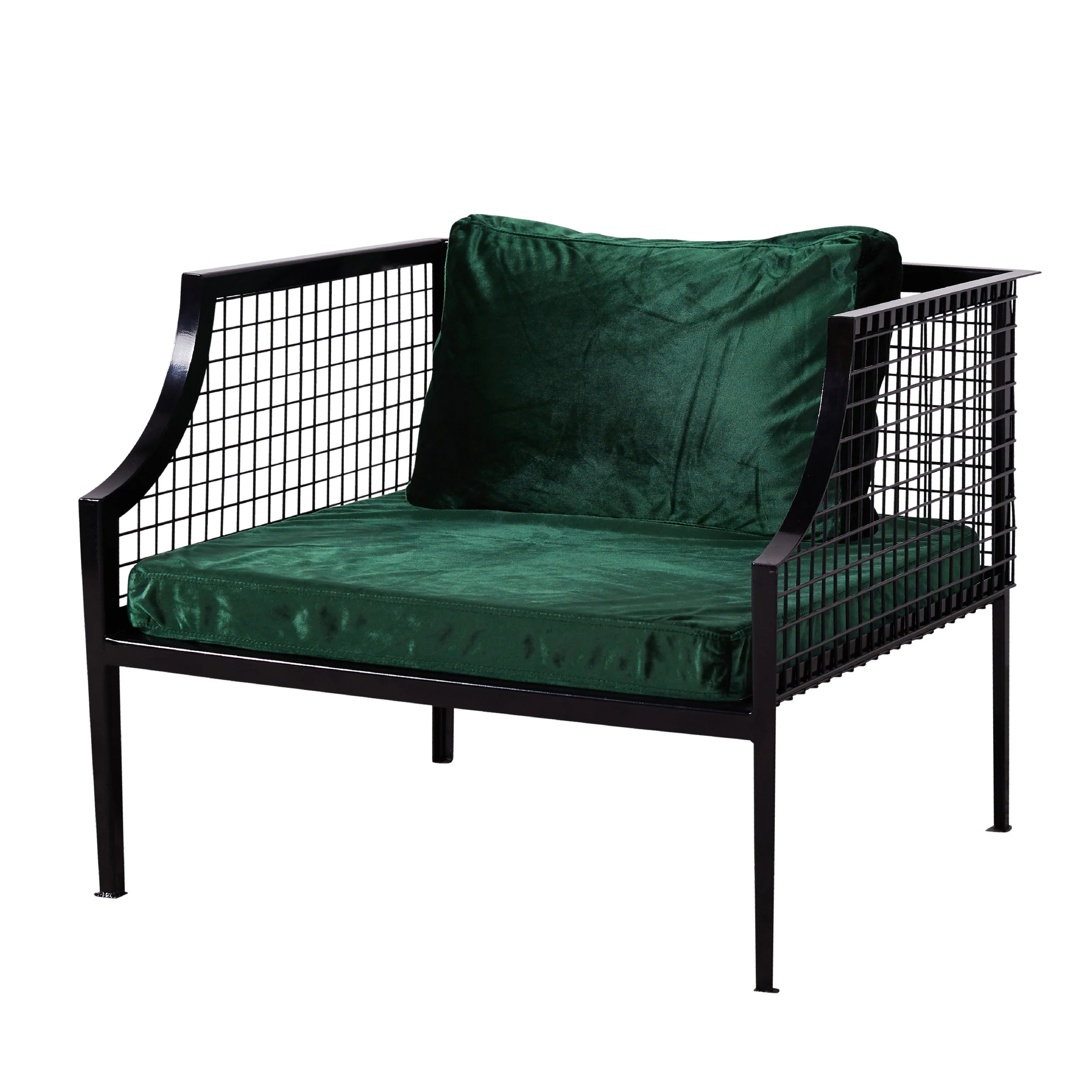 MESH ARMCHAIR - BLACK/GREEN