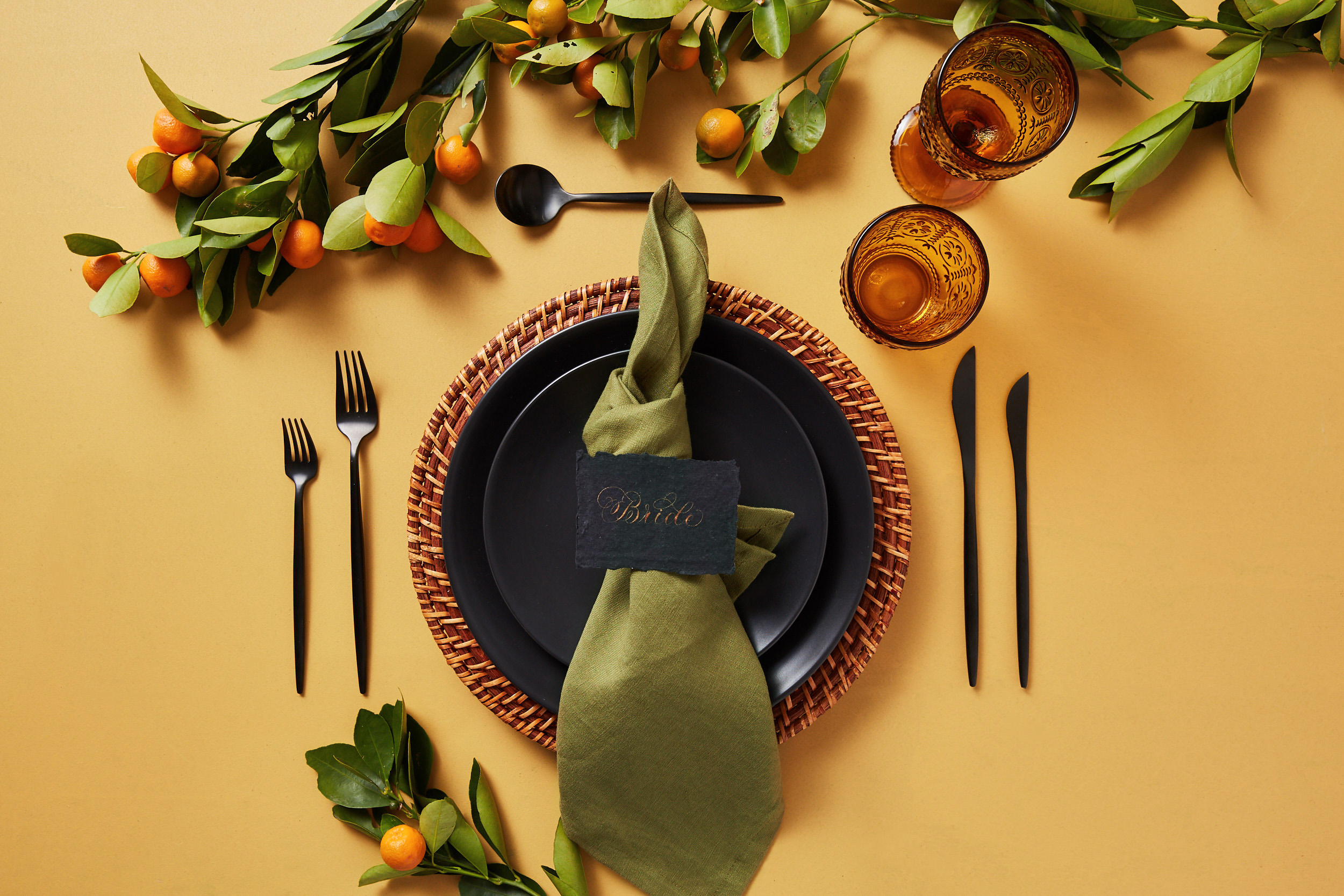 Rattan Charger Plates styled