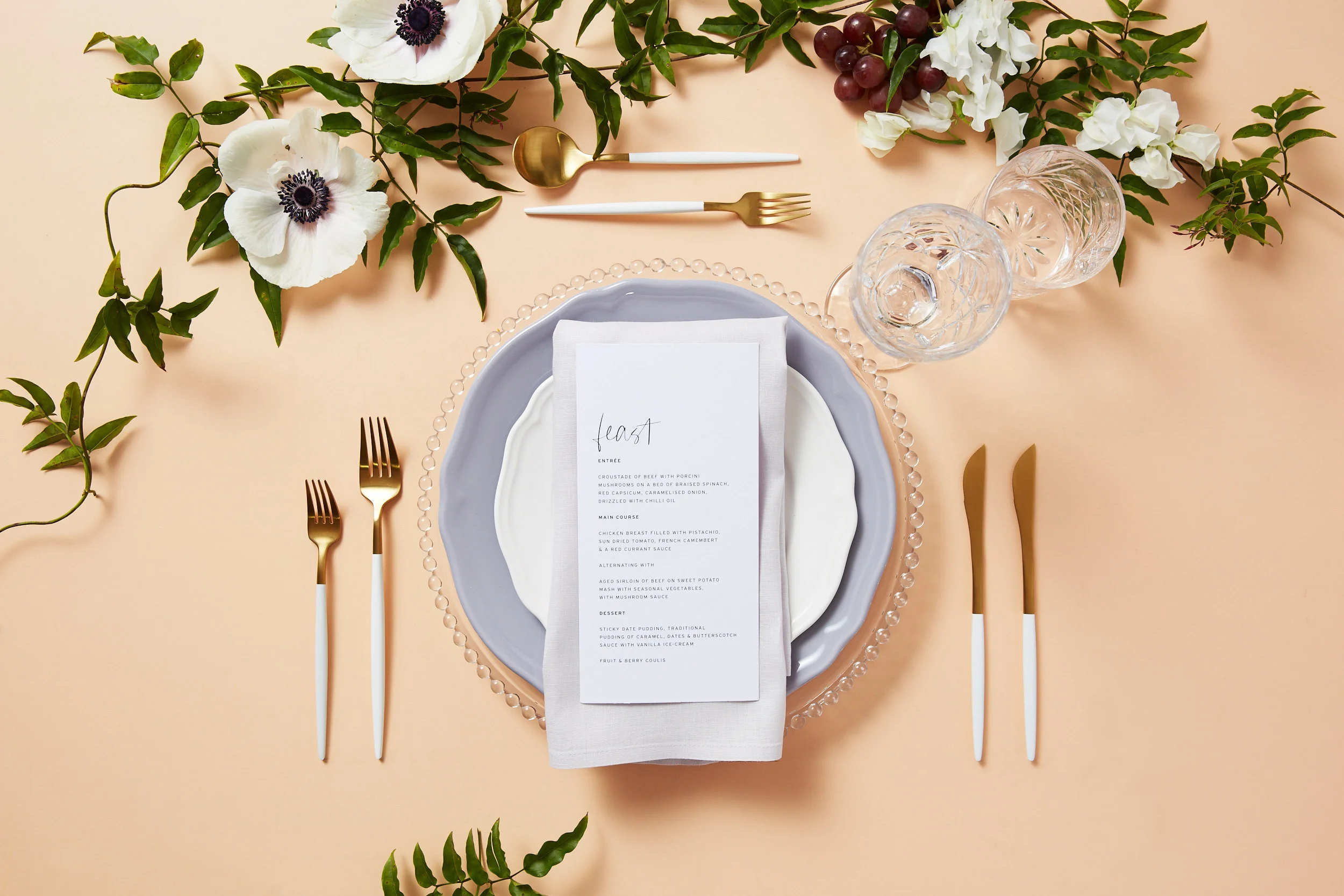 Dinnerware inspo Simply Seated Sydney Event Hire
