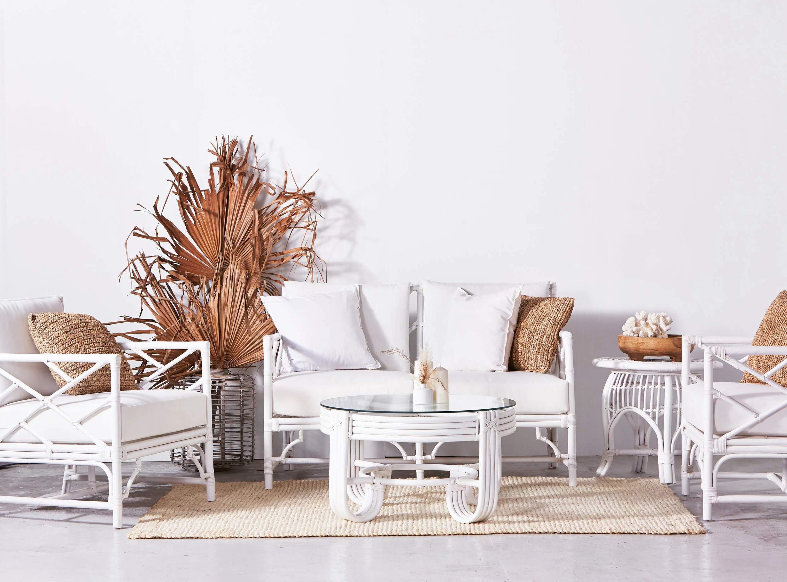 White Cane Armchair