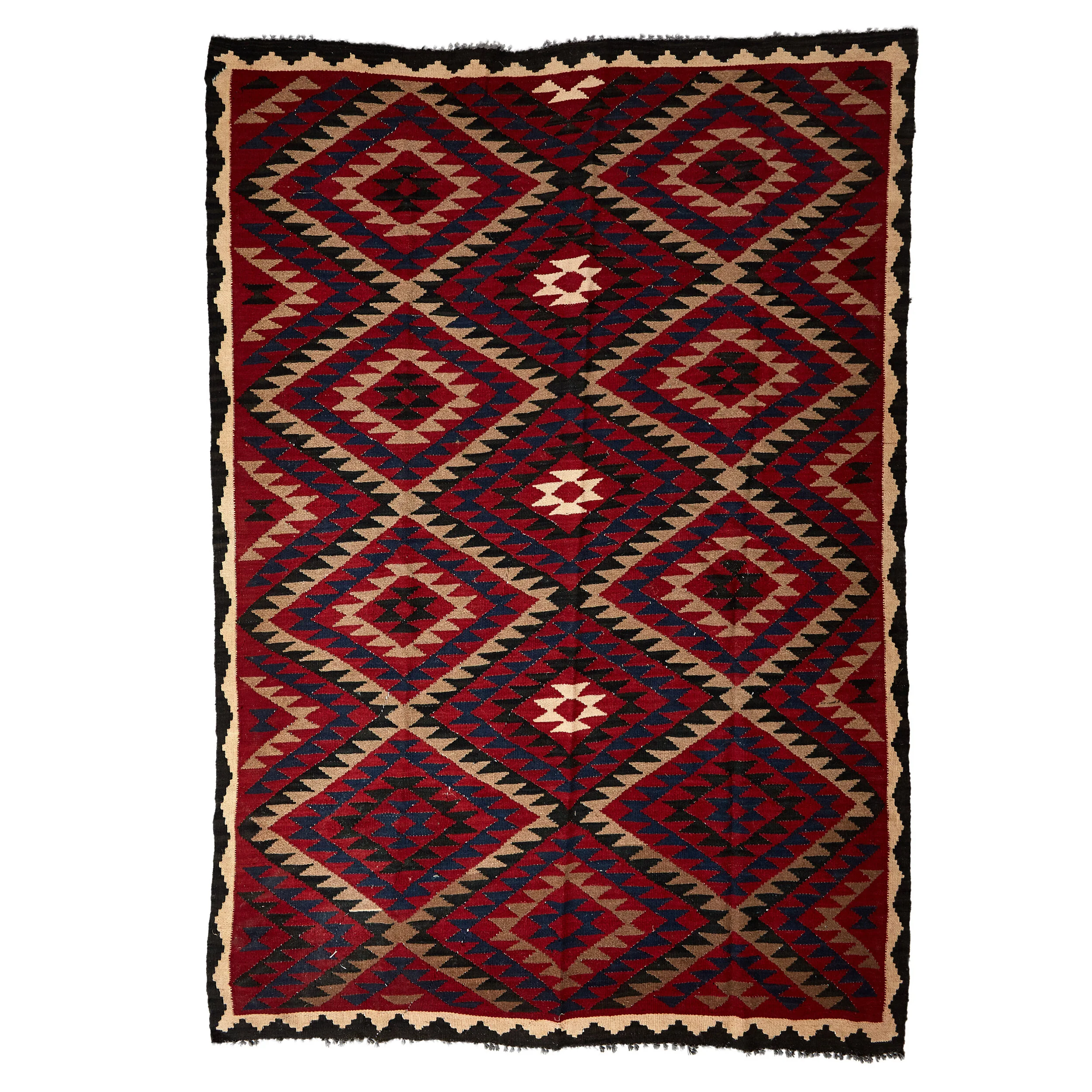 FINE AFGHAN KILIM RUG - AZURE