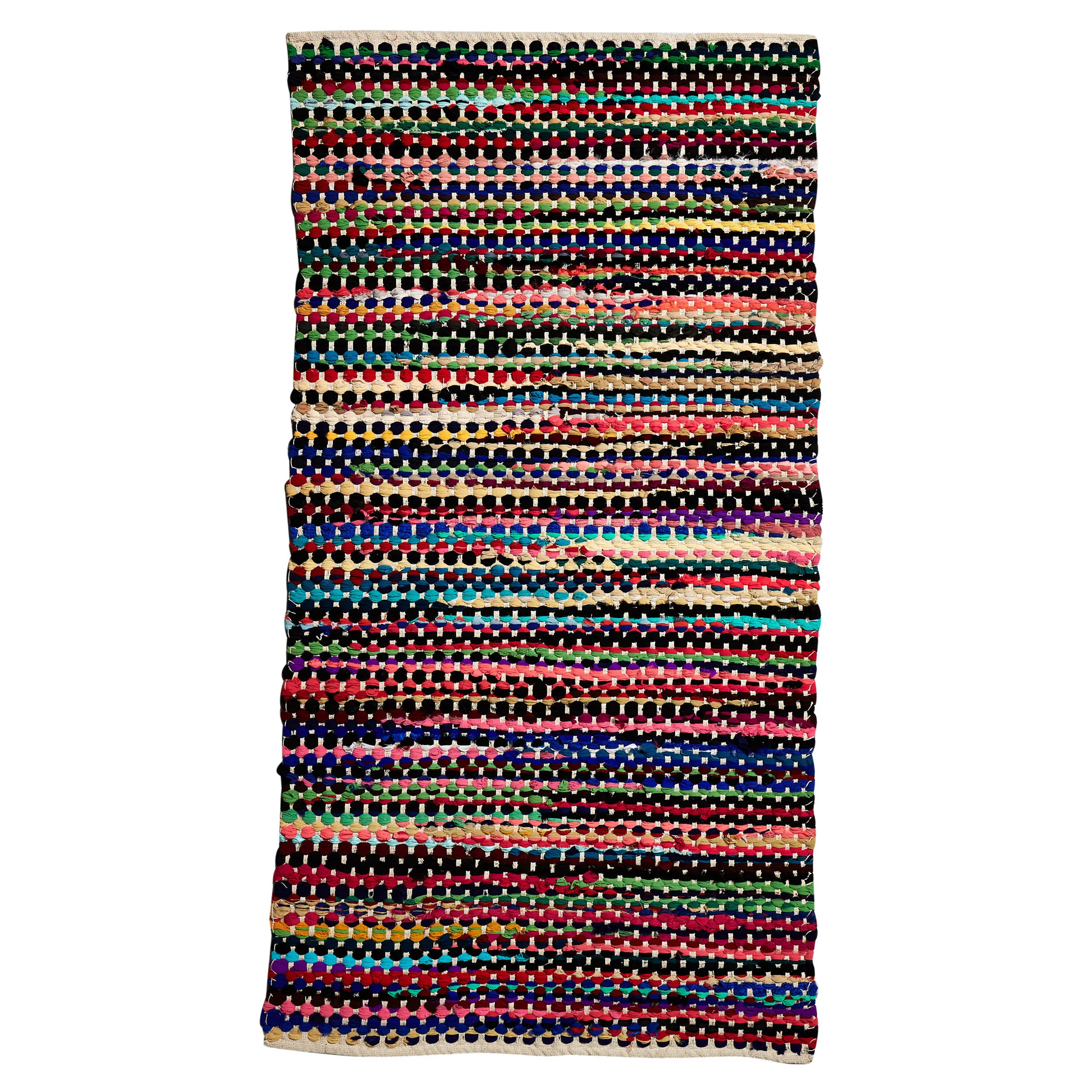 WOVEN CHINDI RUG - MULTI-COLOUR