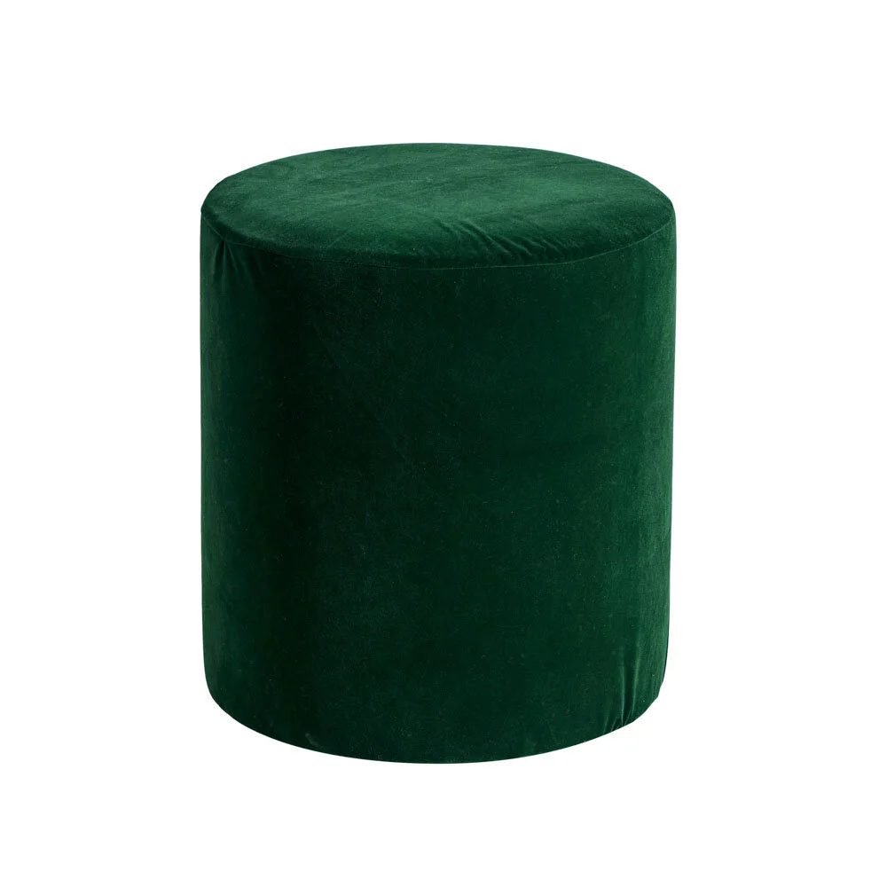 EMERALD VELVET OTTOMAN