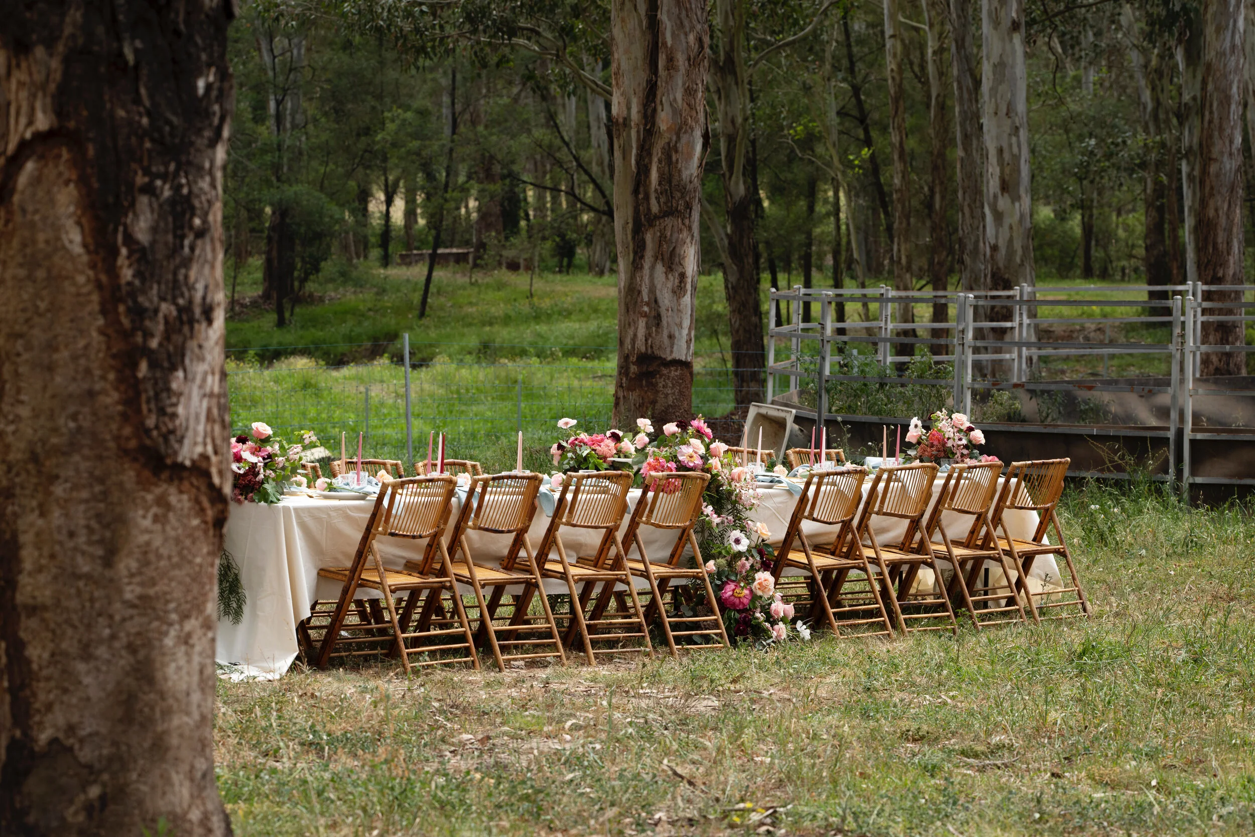 foldable brown bamboo chair