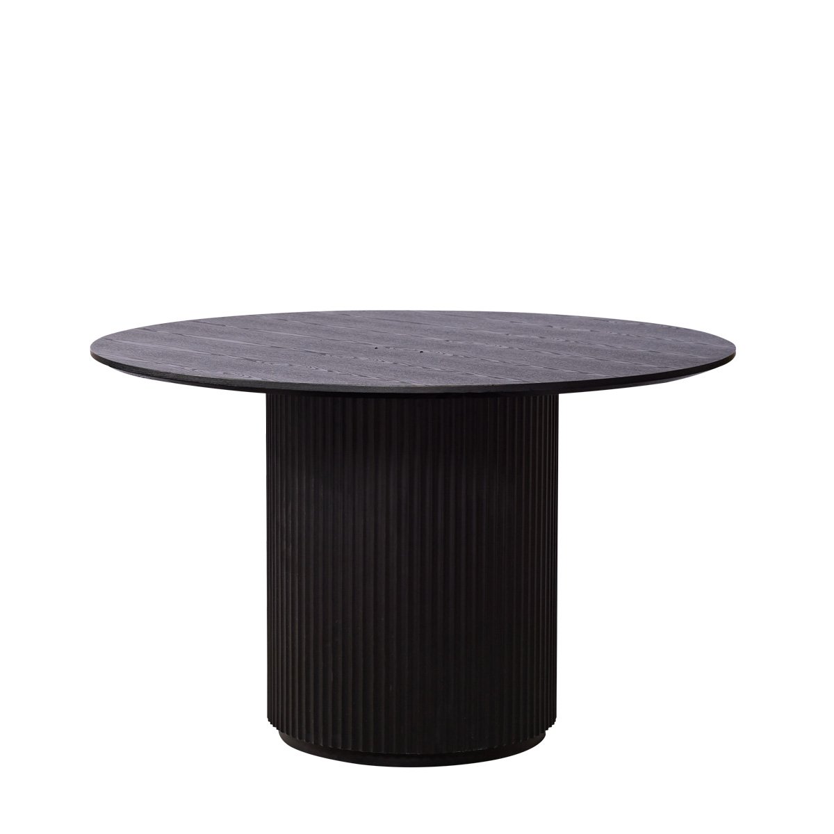 Round Ribbed Table (Black) - 120cm dia