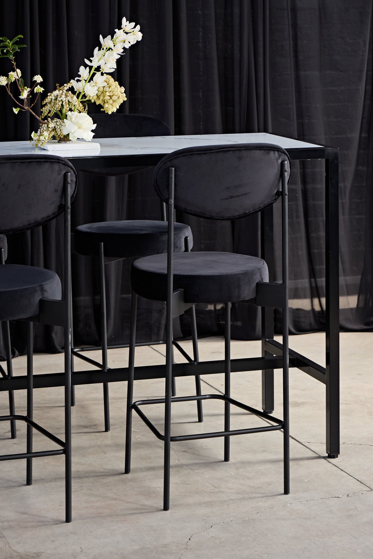 velvet stools for hire