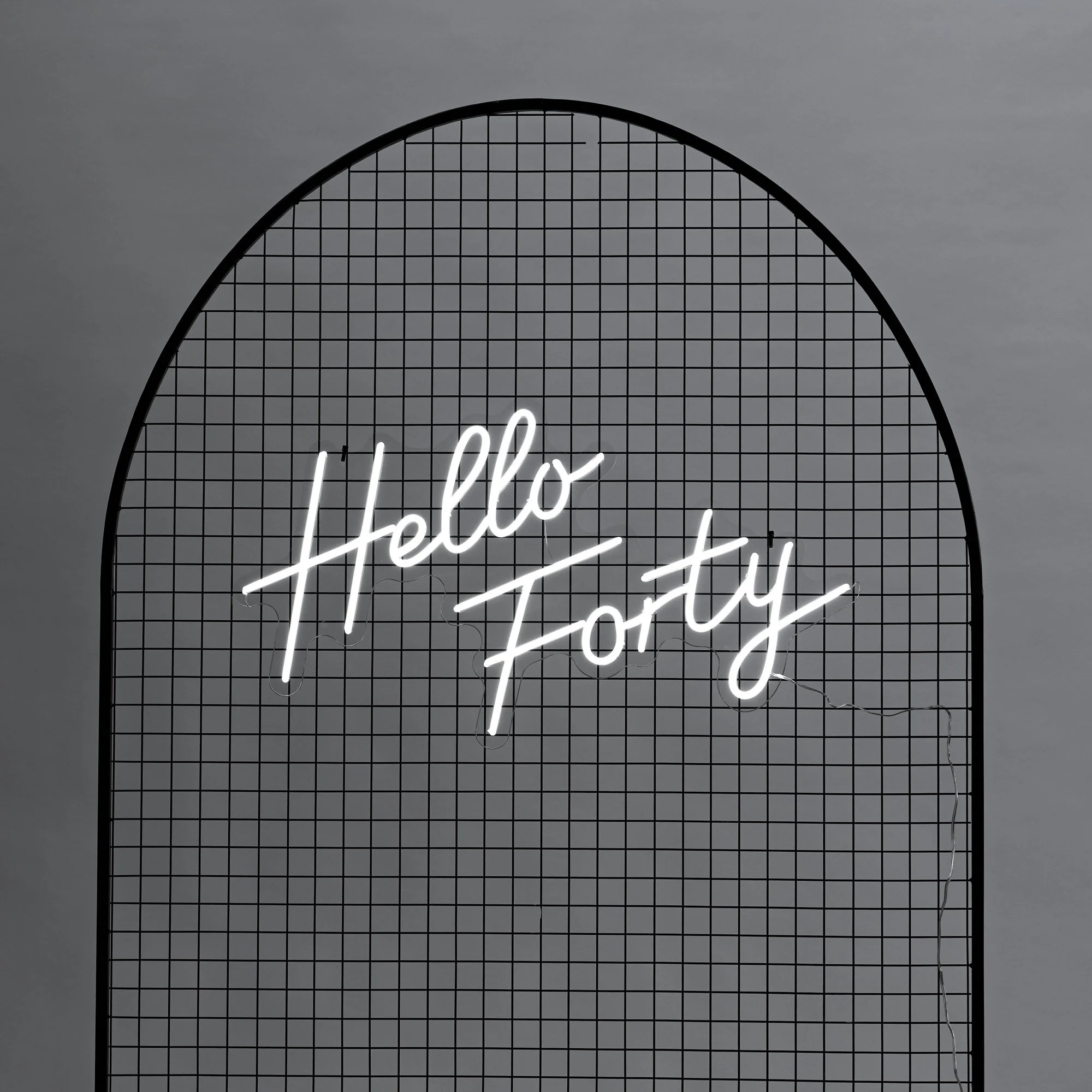 Hello Forty neon sign
