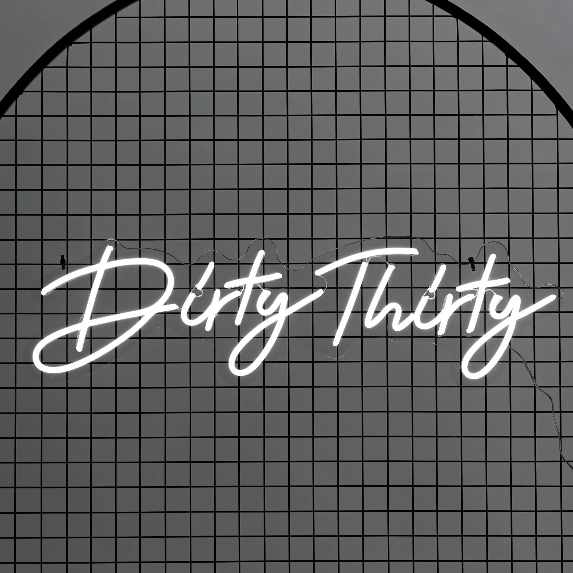 Dirty Thirty neon sign hire