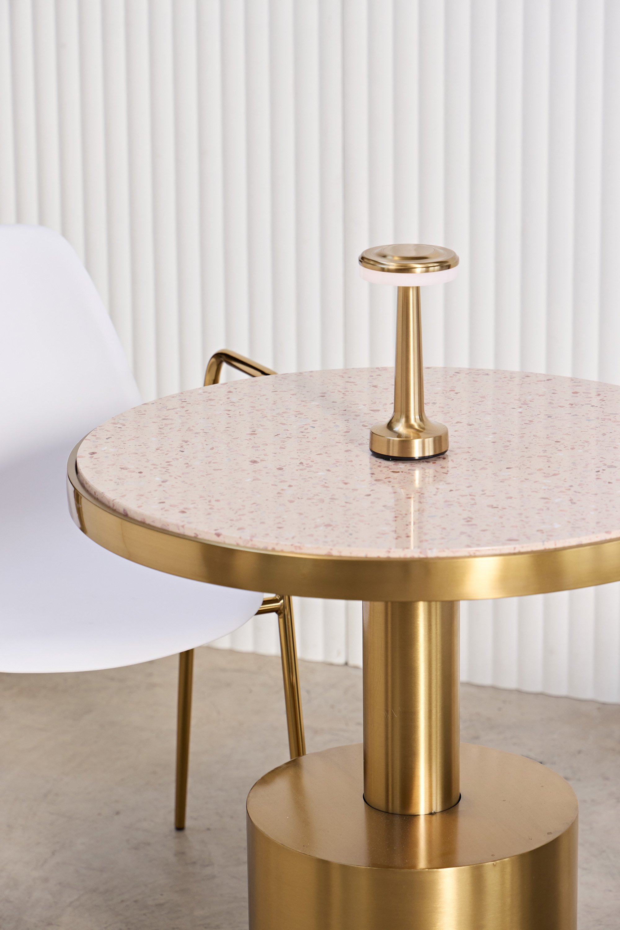 Gold cafe table hire
