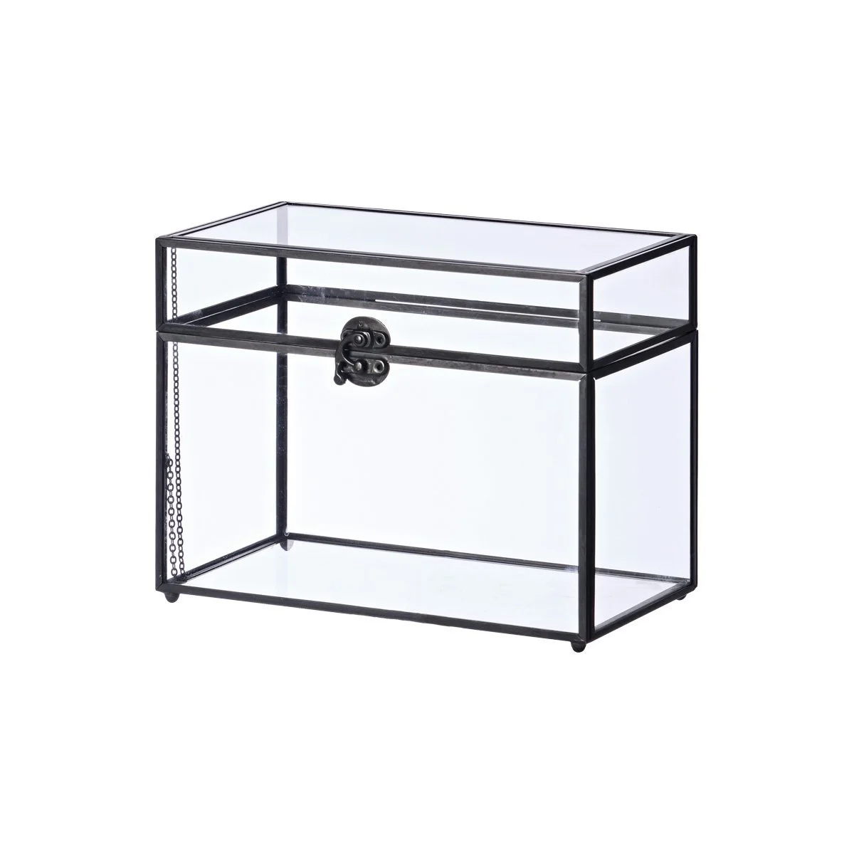 BLACK & GLASS WISHING WELL