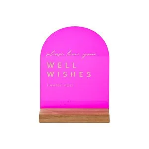 PURPLE WISHING WELL SIGN