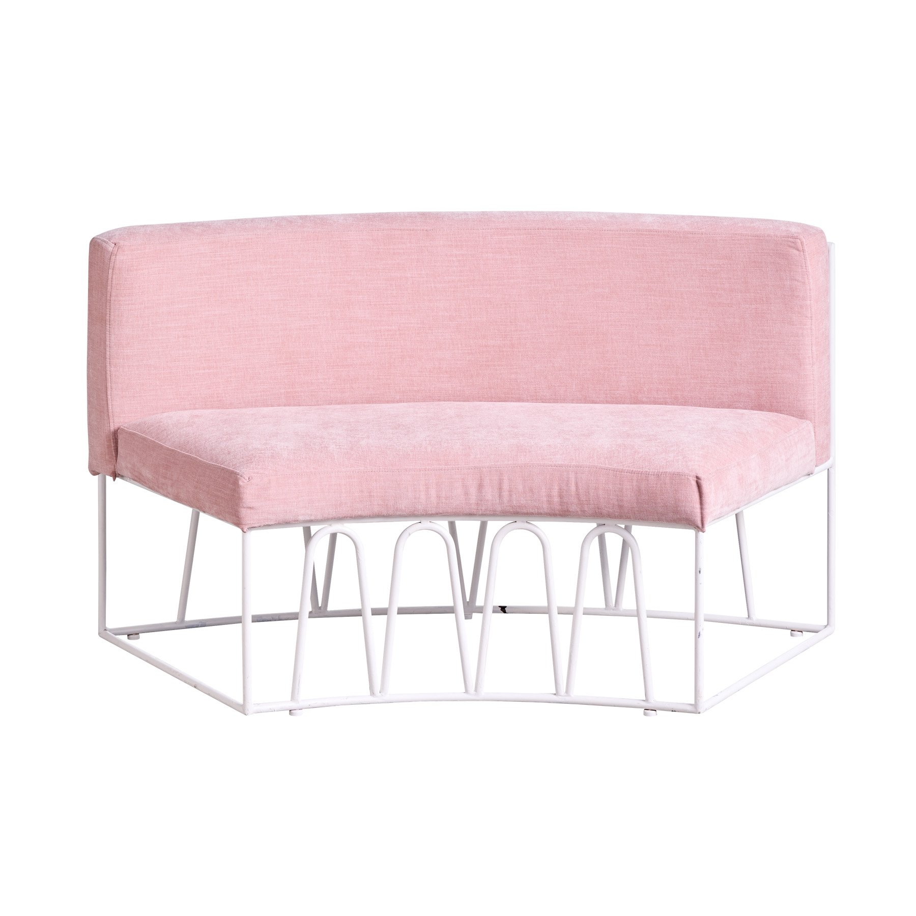Wire Pink Curve sofa