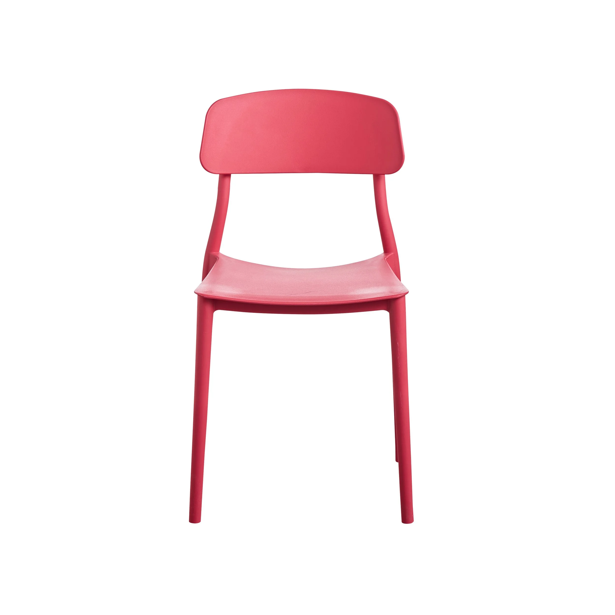 red plastic alfresco dining  chair