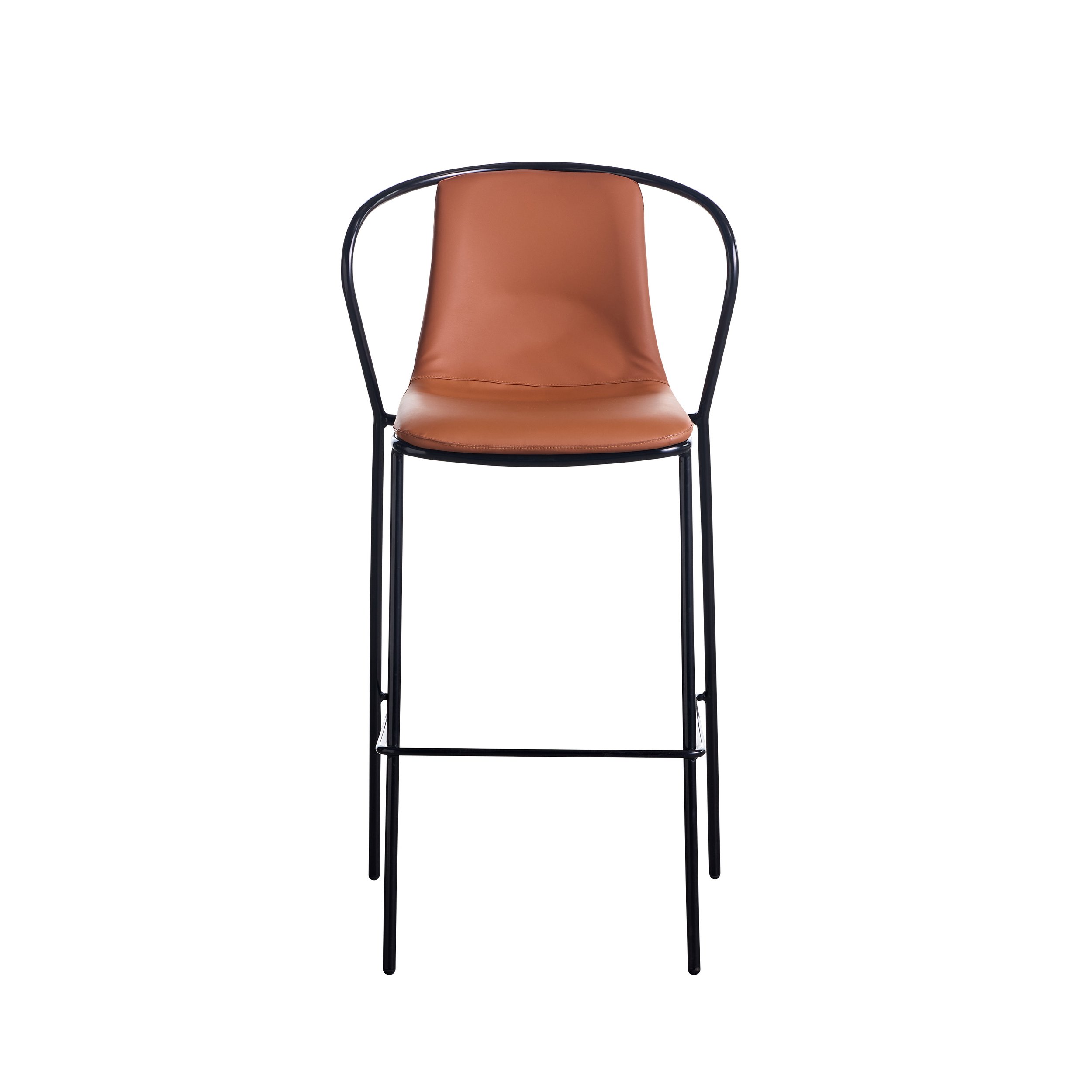 manhattan faux leather tan stool