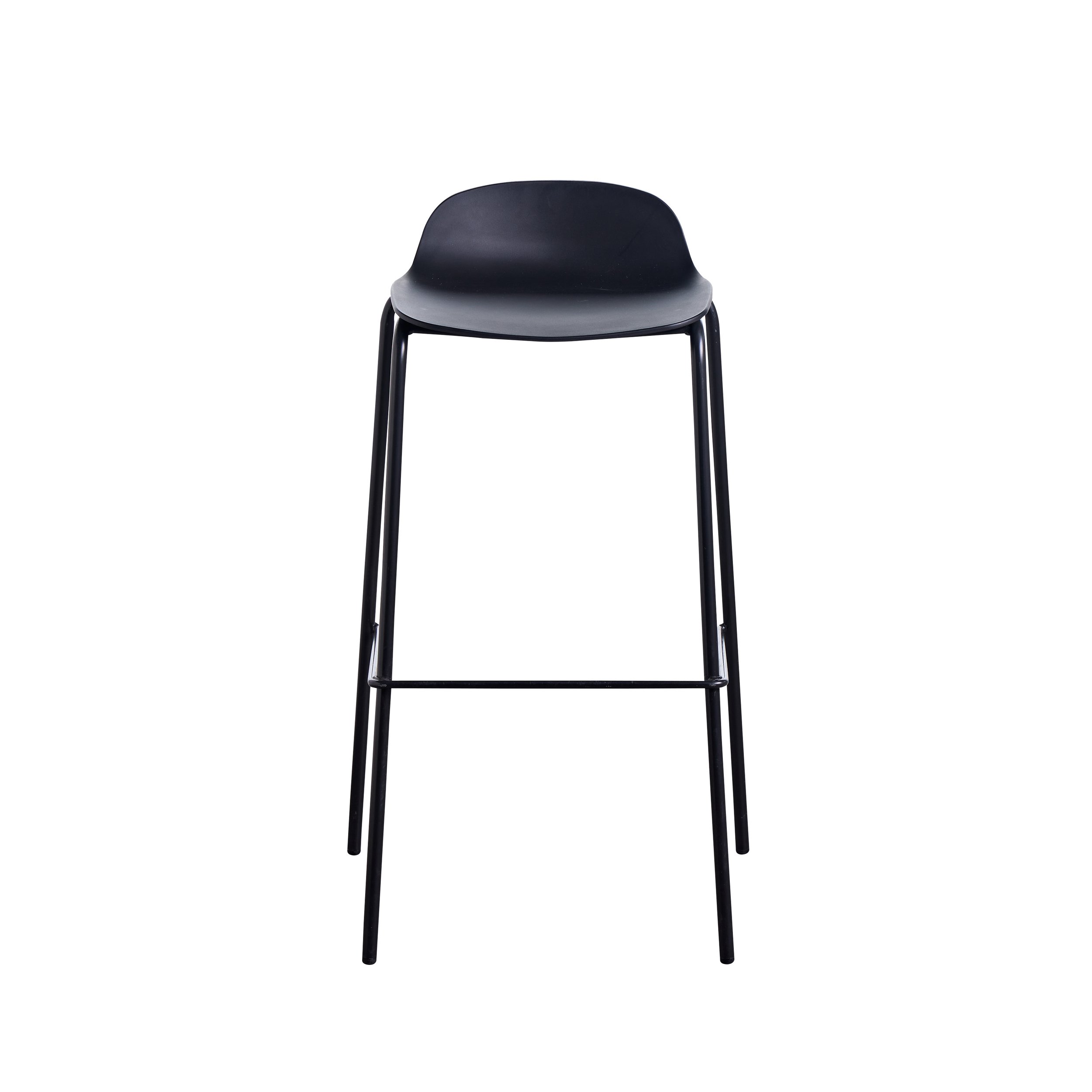 black alfresco bar stool plastic